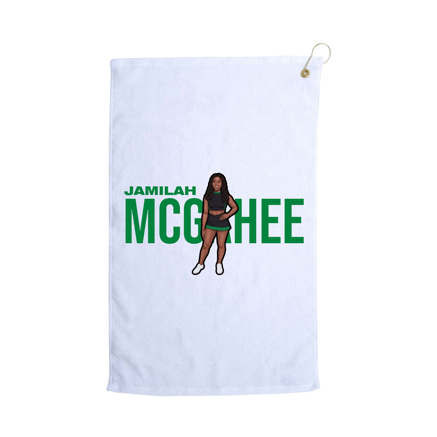 Golf Towel — Player Name in White