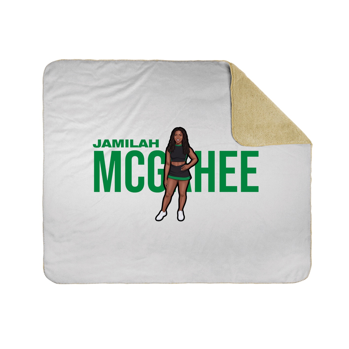 Throw Blanket — Player Name in White