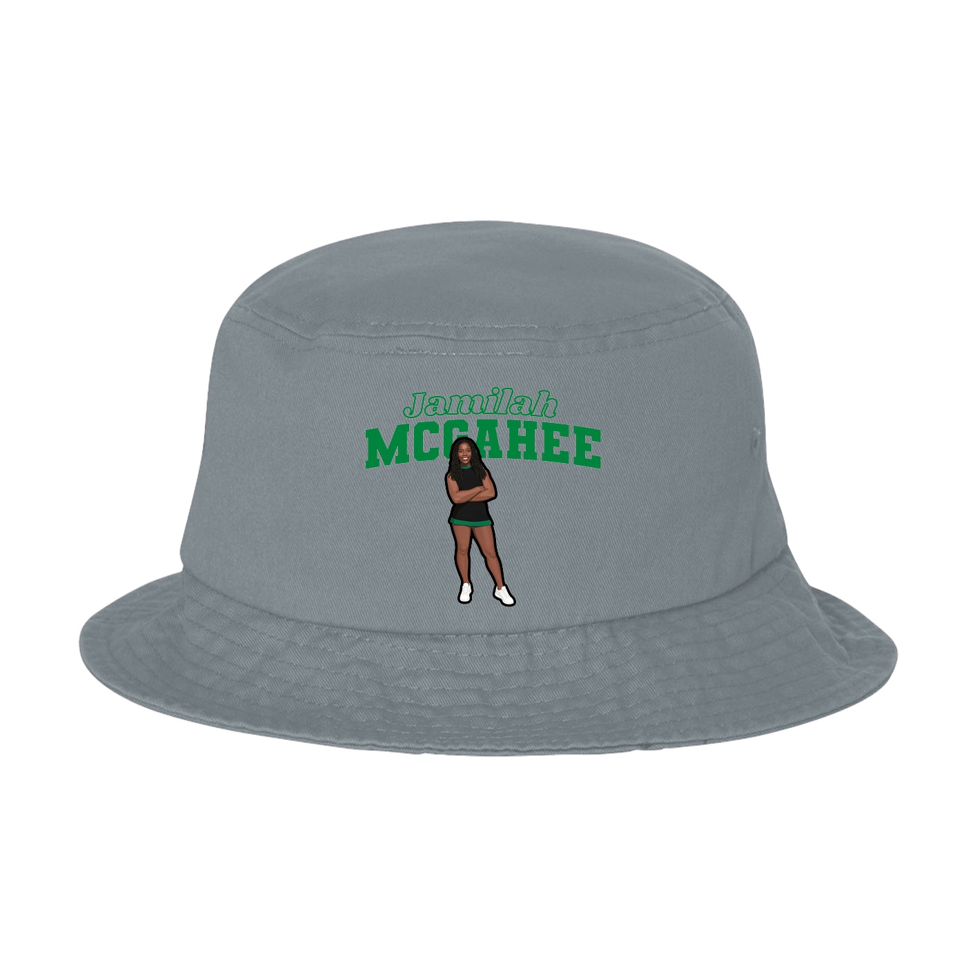 Bucket Cap — Name Arch in Grey