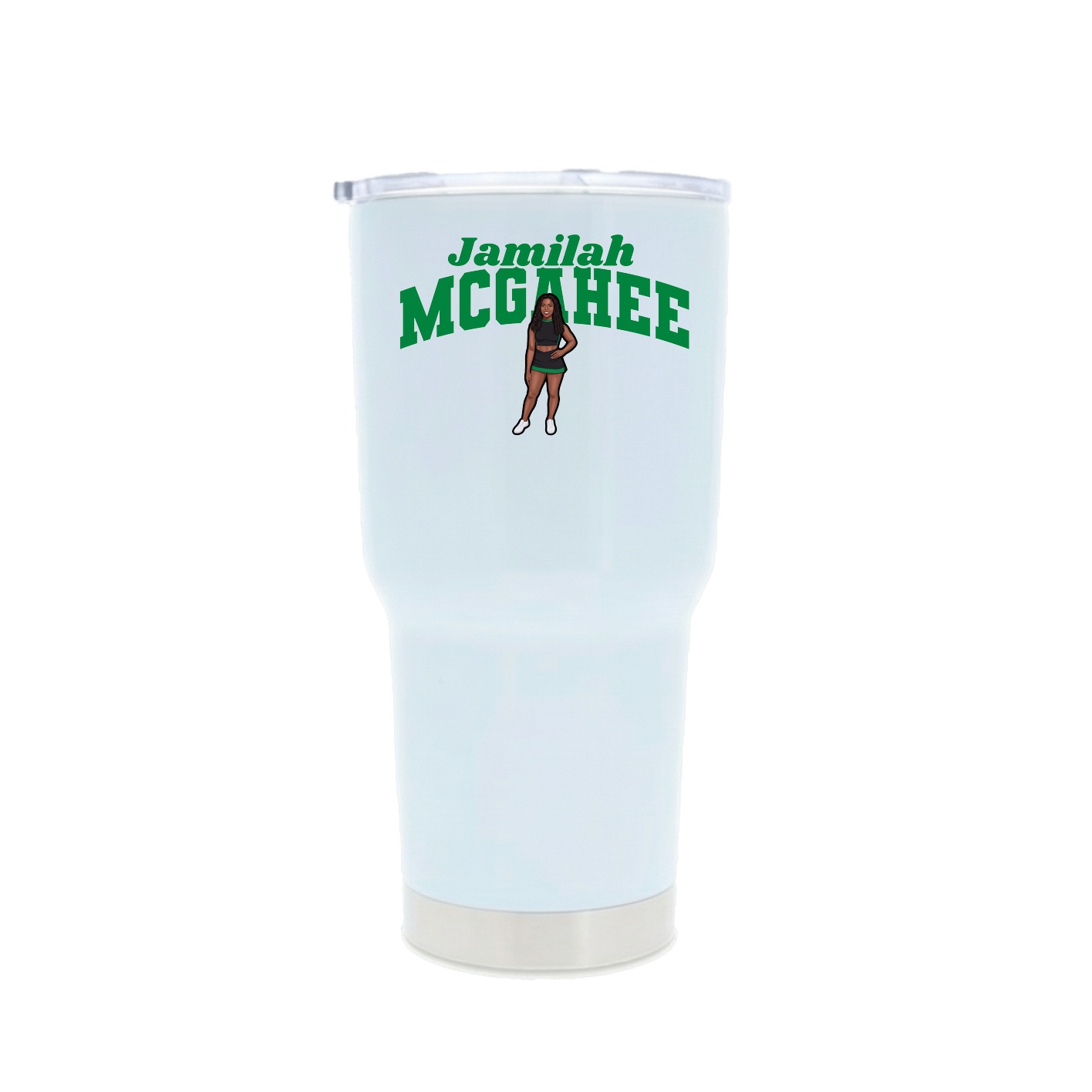 30oz Stainless Steel Tumbler — Signature Arch in White