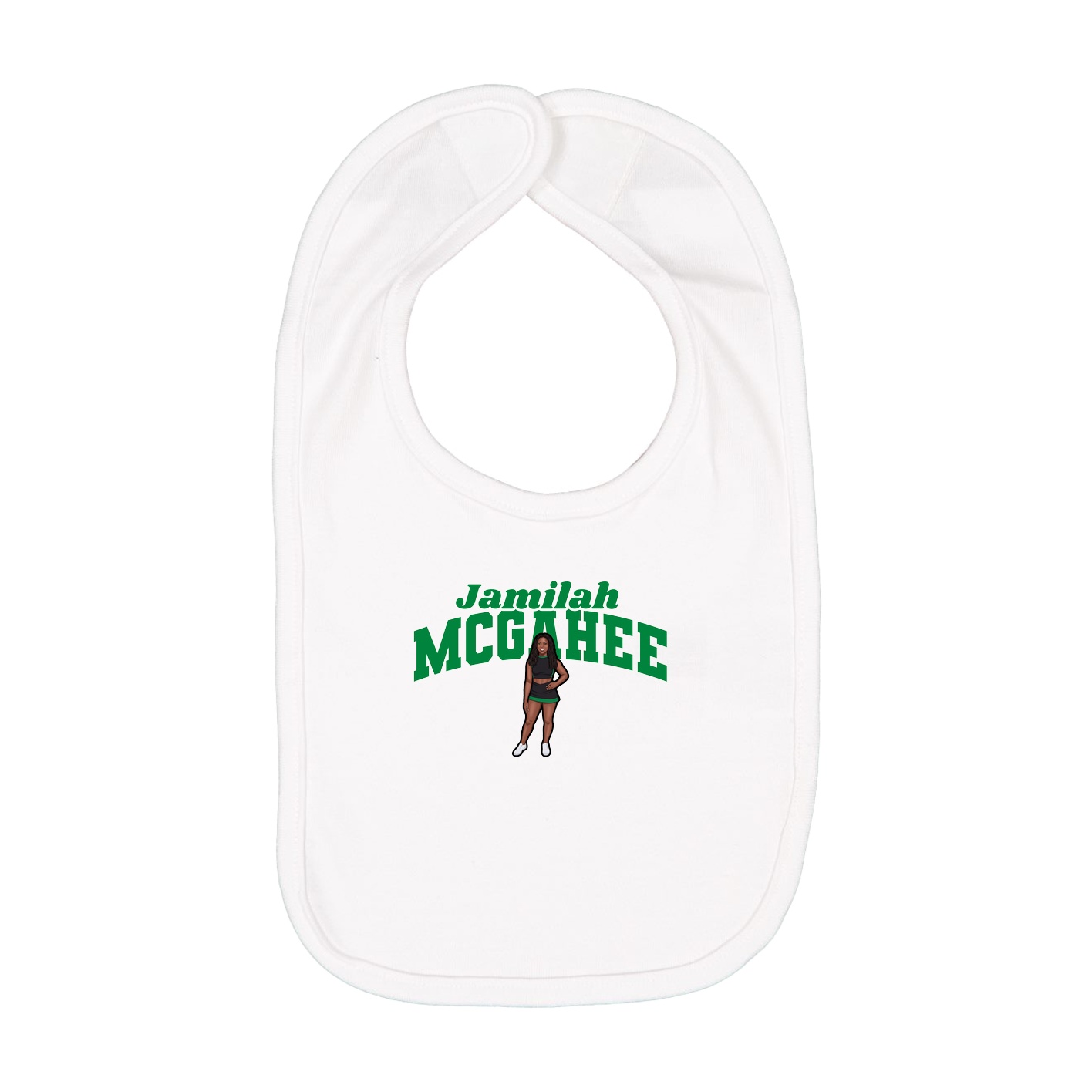 Infant Bib — Signature Arch in White