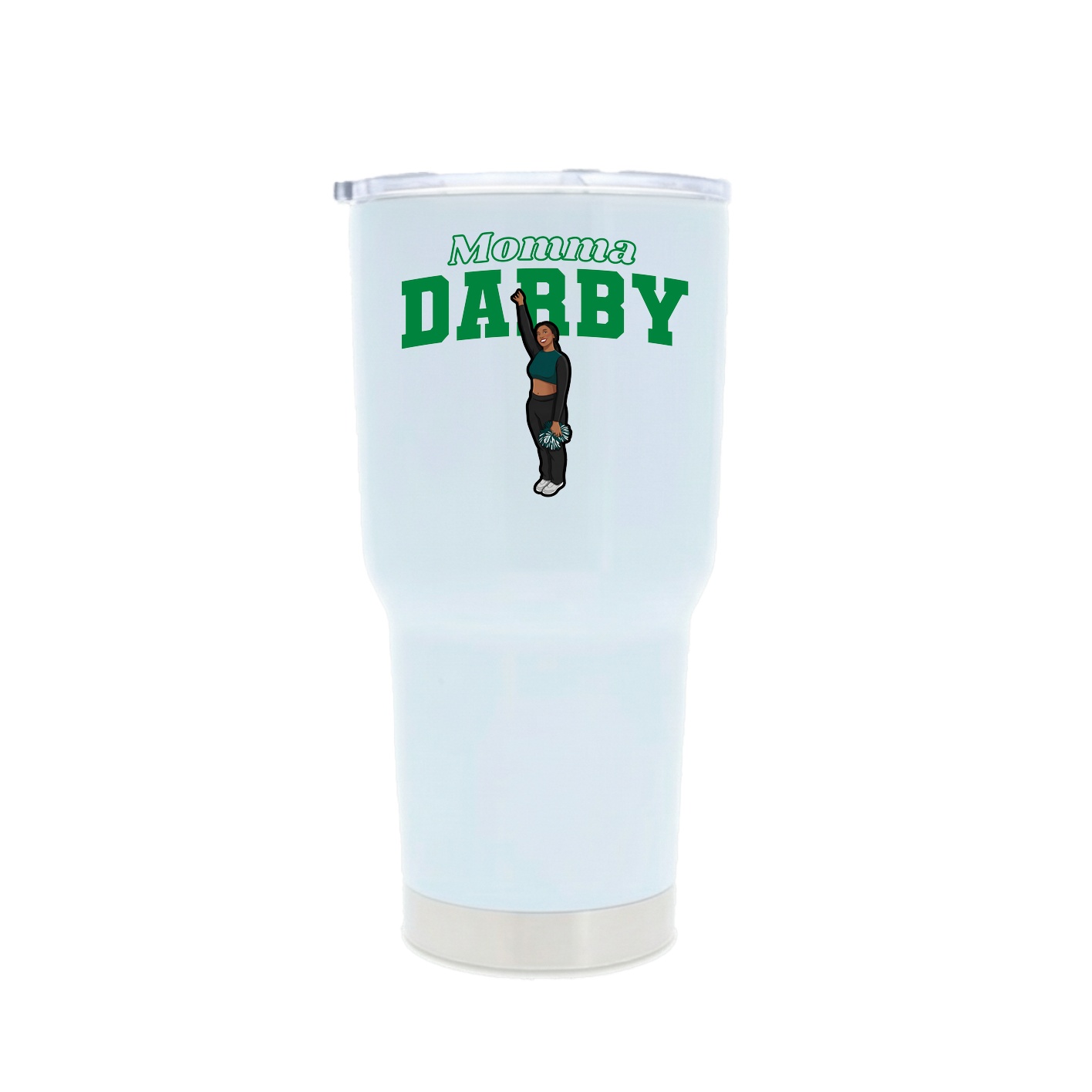 30oz Stainless Steel Tumbler — Mothers Day Block in White