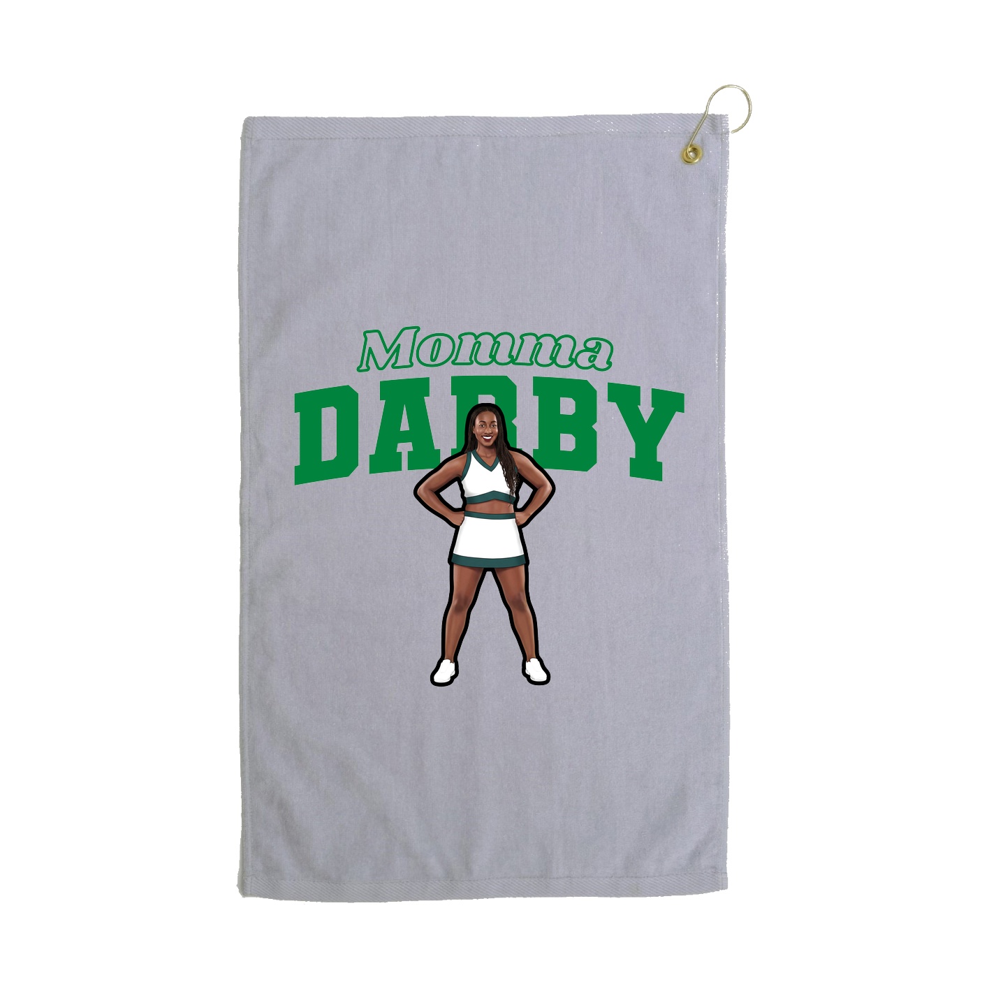 Golf Towel — Mothers Day Block in Grey