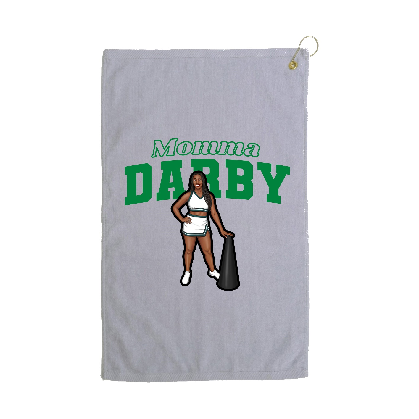 Golf Towel — Mothers Day Block in Grey
