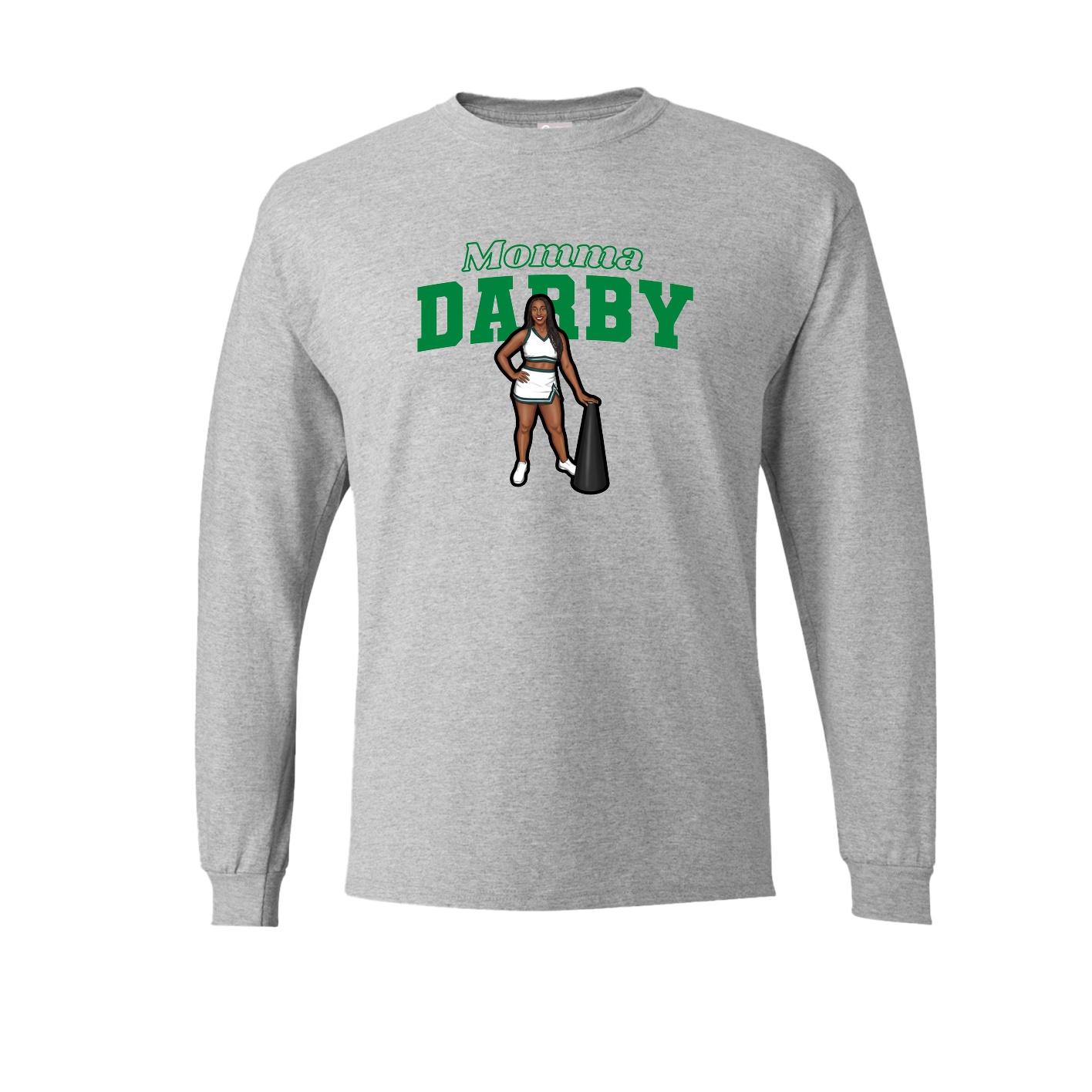 Long Sleeve Tee — Mothers Day Block in Grey