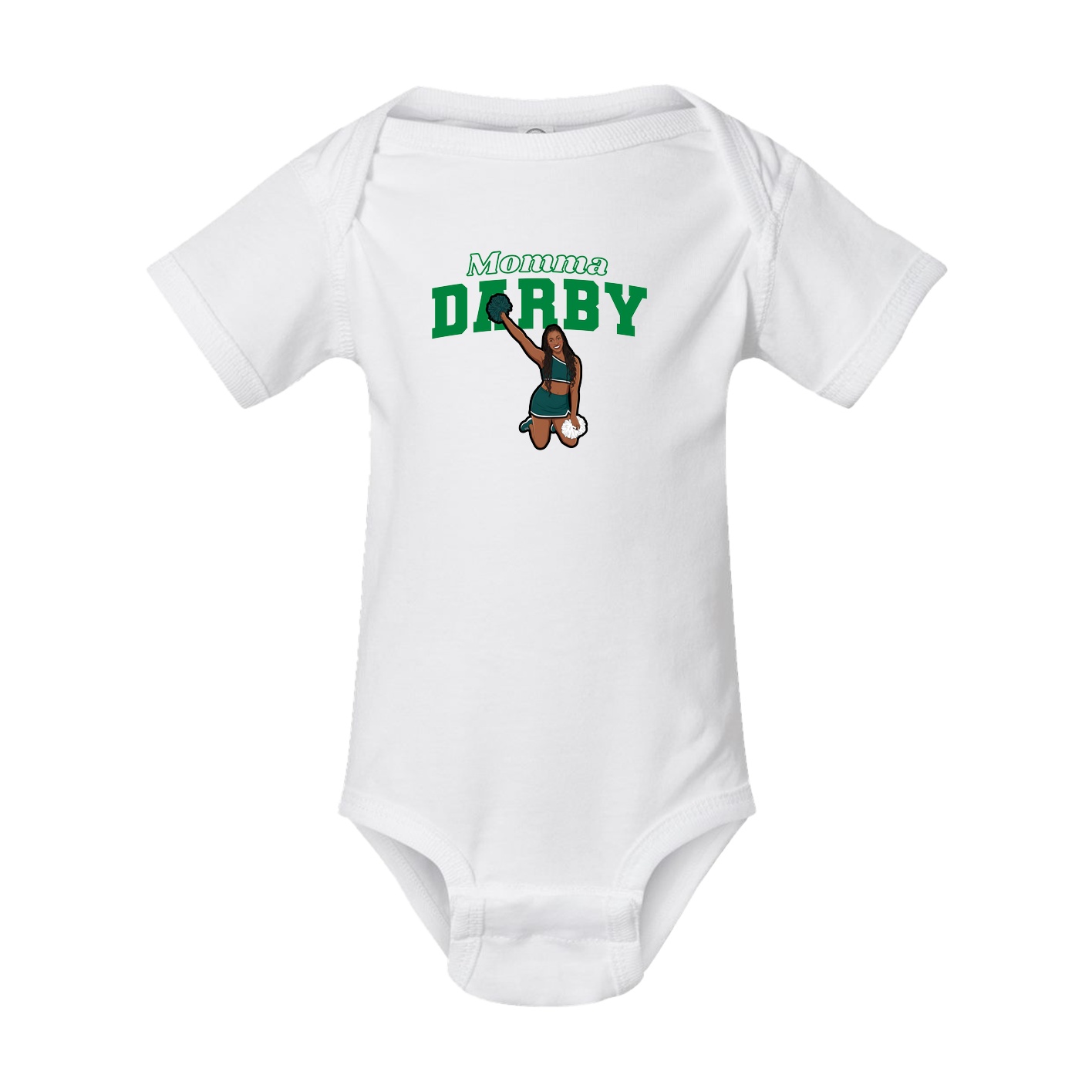 Baby Onesie — Mothers Day Block in White