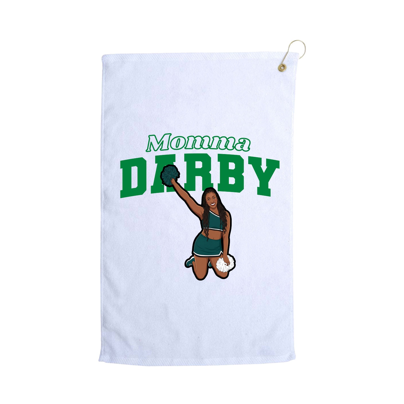 Golf Towel — Mothers Day Block in White