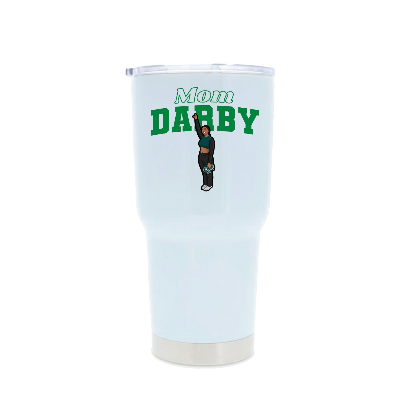 30oz Stainless Steel Tumbler — Mothers Day Block in White
