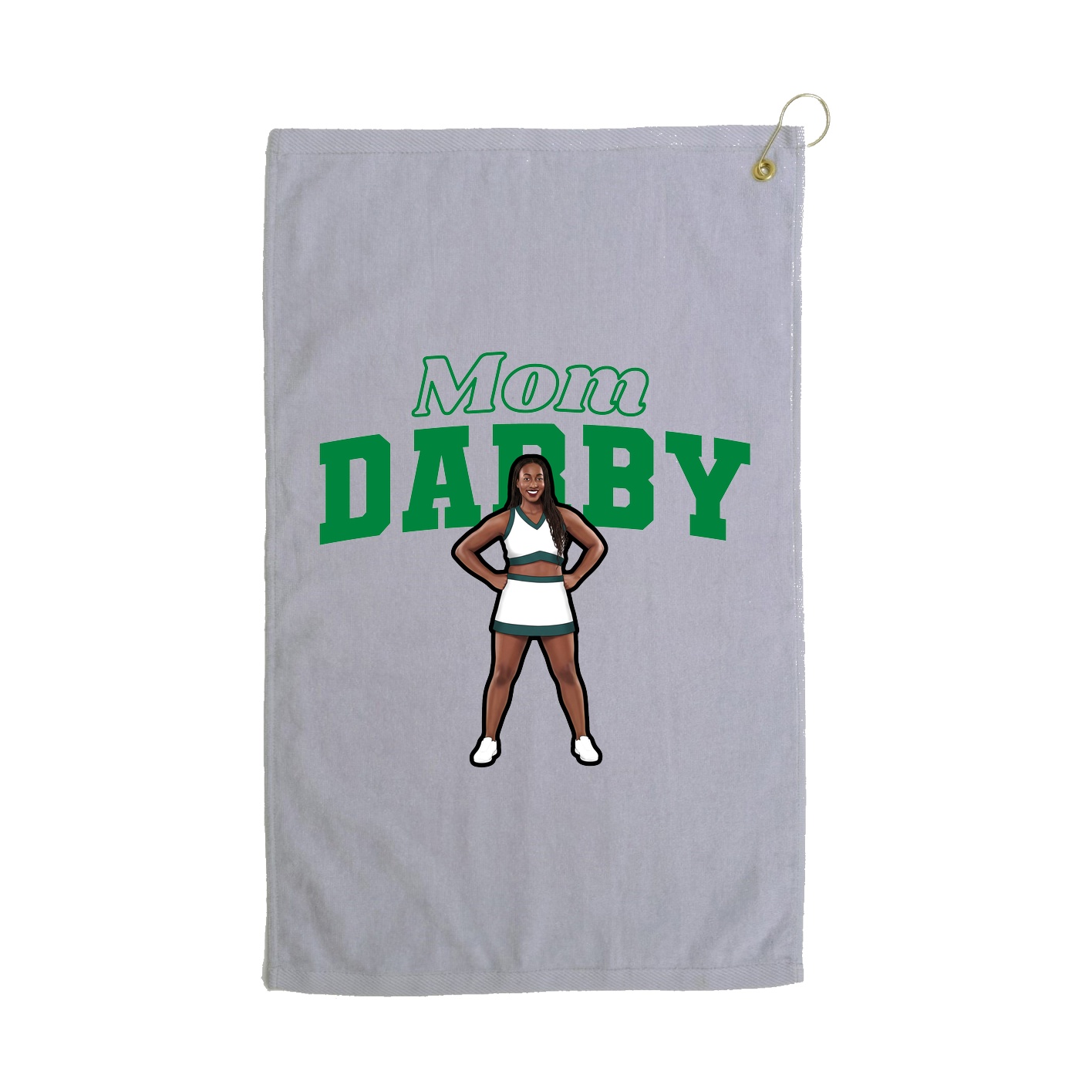 Golf Towel — Mothers Day Block in Grey