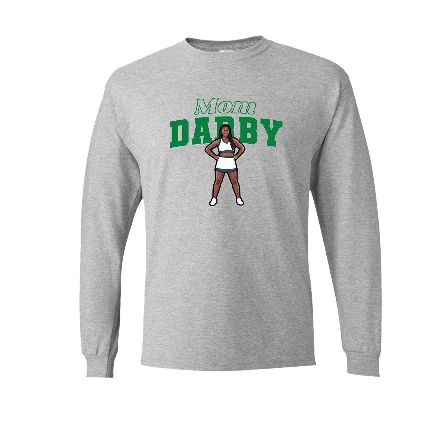 Long Sleeve Tee — Mothers Day Block in Grey