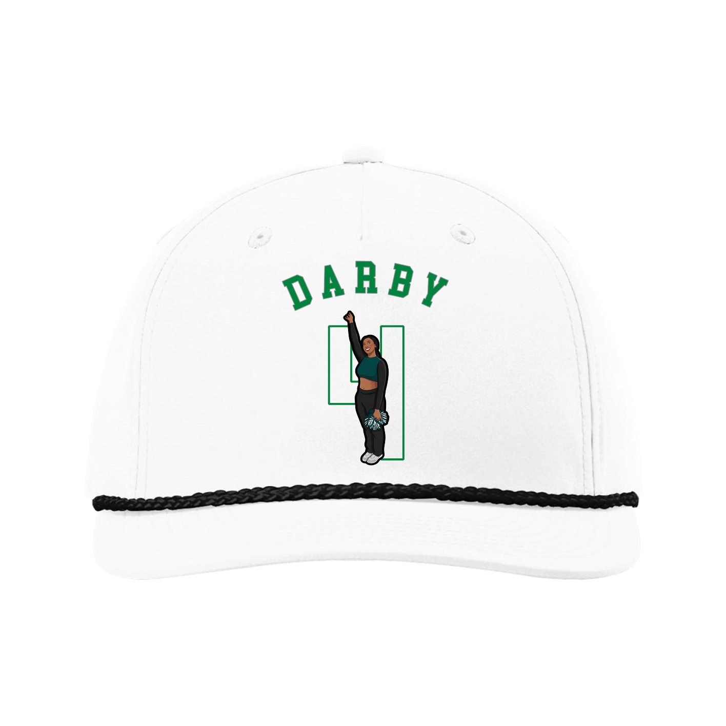 Five-Panel Classic Rope Cap — Shirsey Arch in White