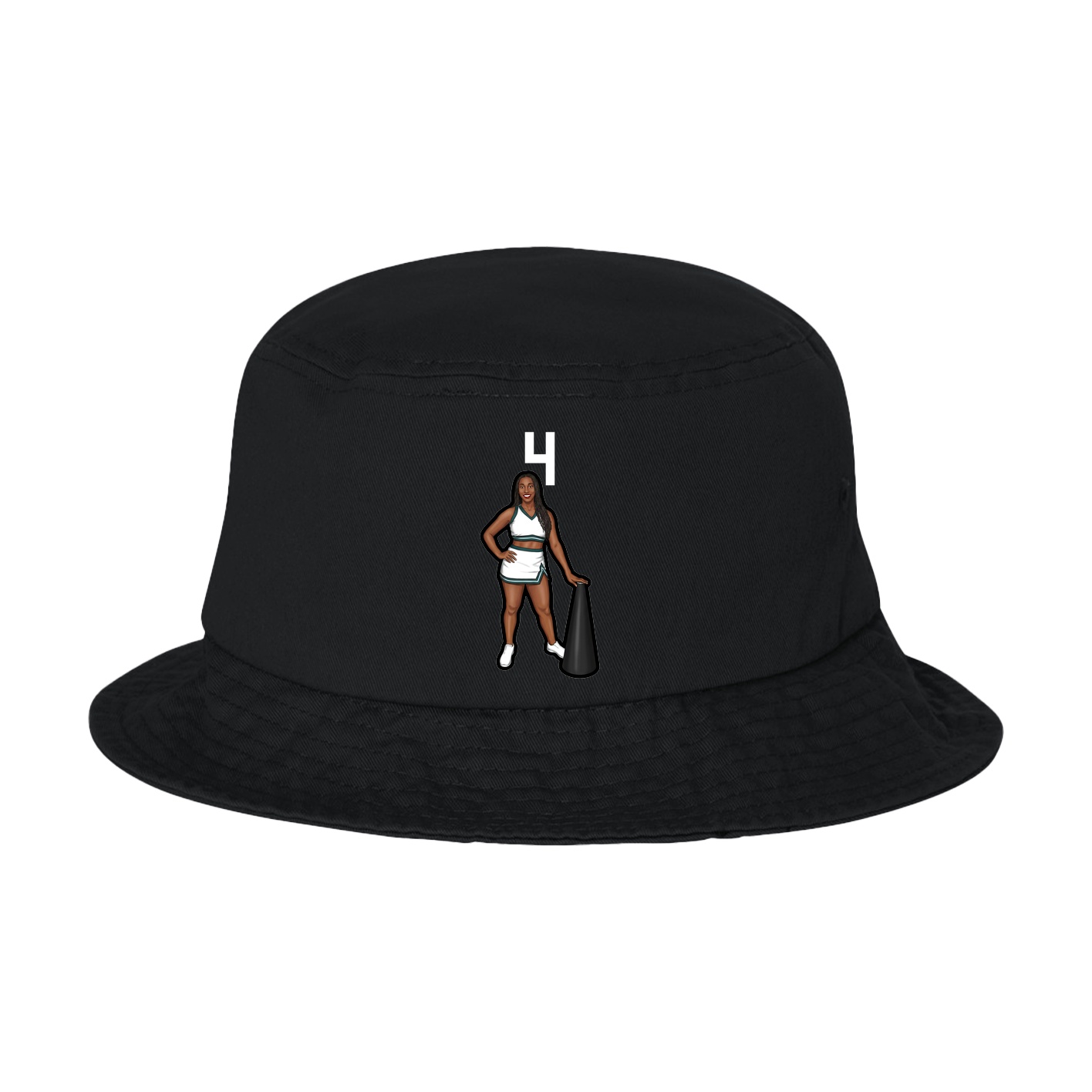 Bucket Cap — Number Top in Black