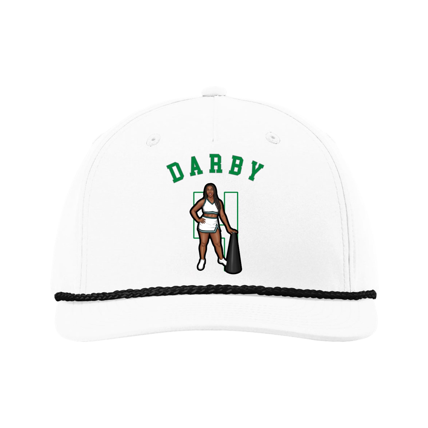 Five-Panel Classic Rope Cap — Shirsey Arch in White