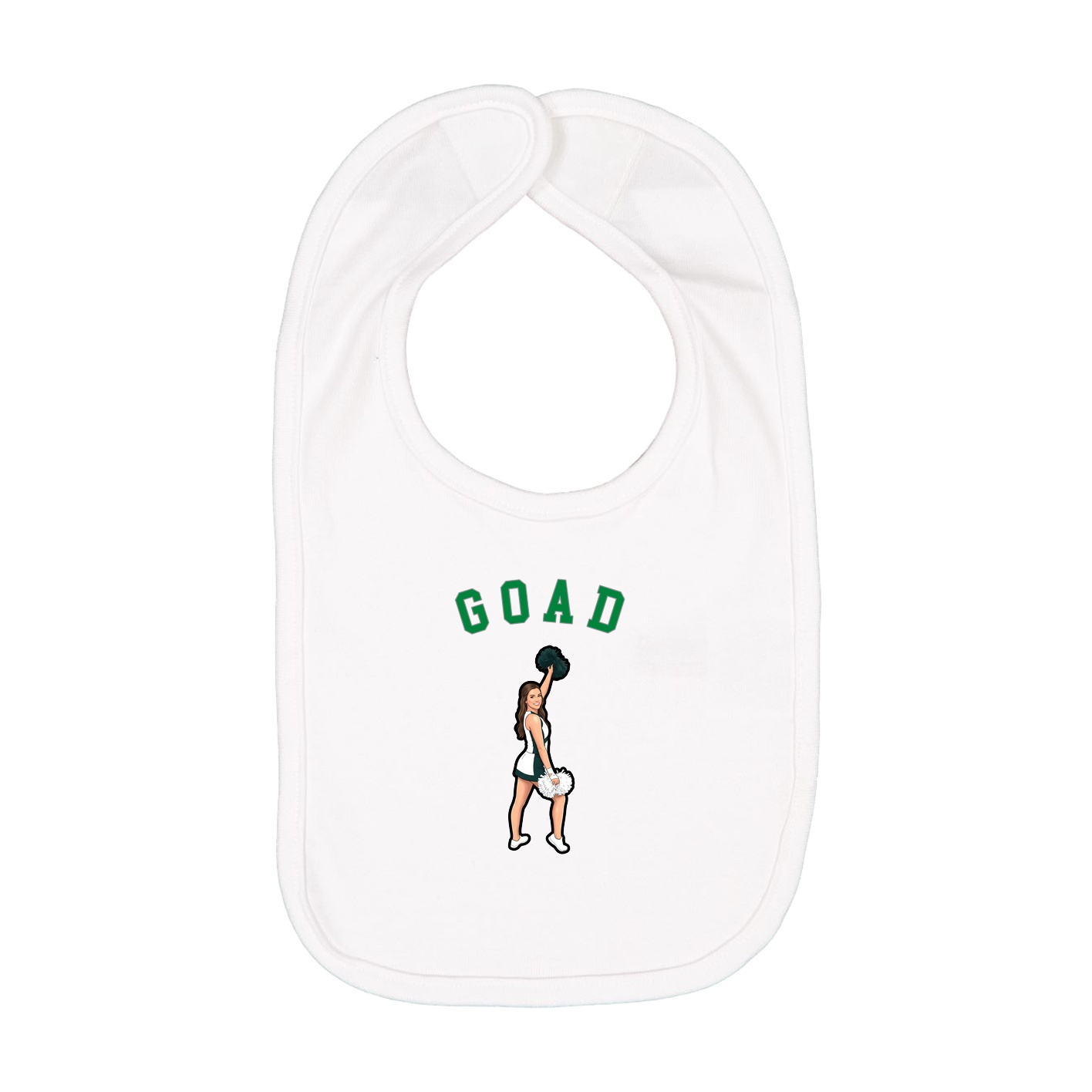 Infant Bib — Shirsey Arch in White