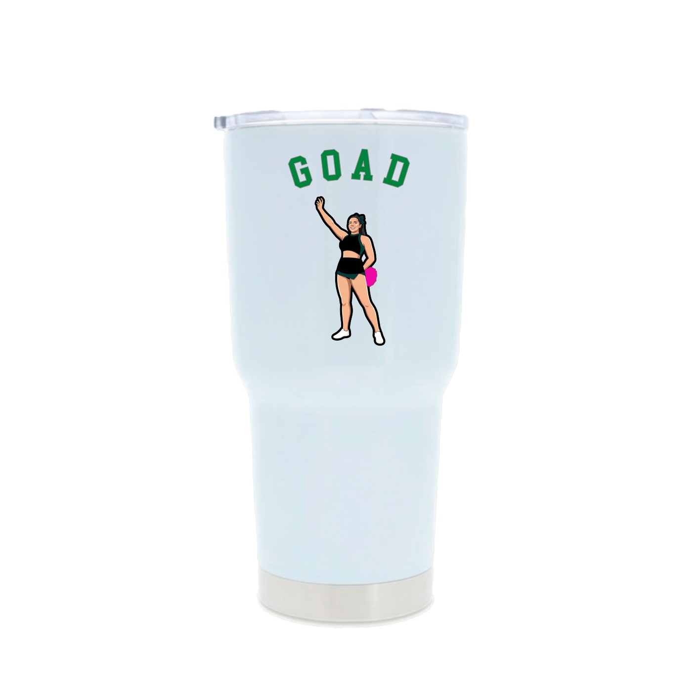 30oz Stainless Steel Tumbler — Shirsey Arch in White