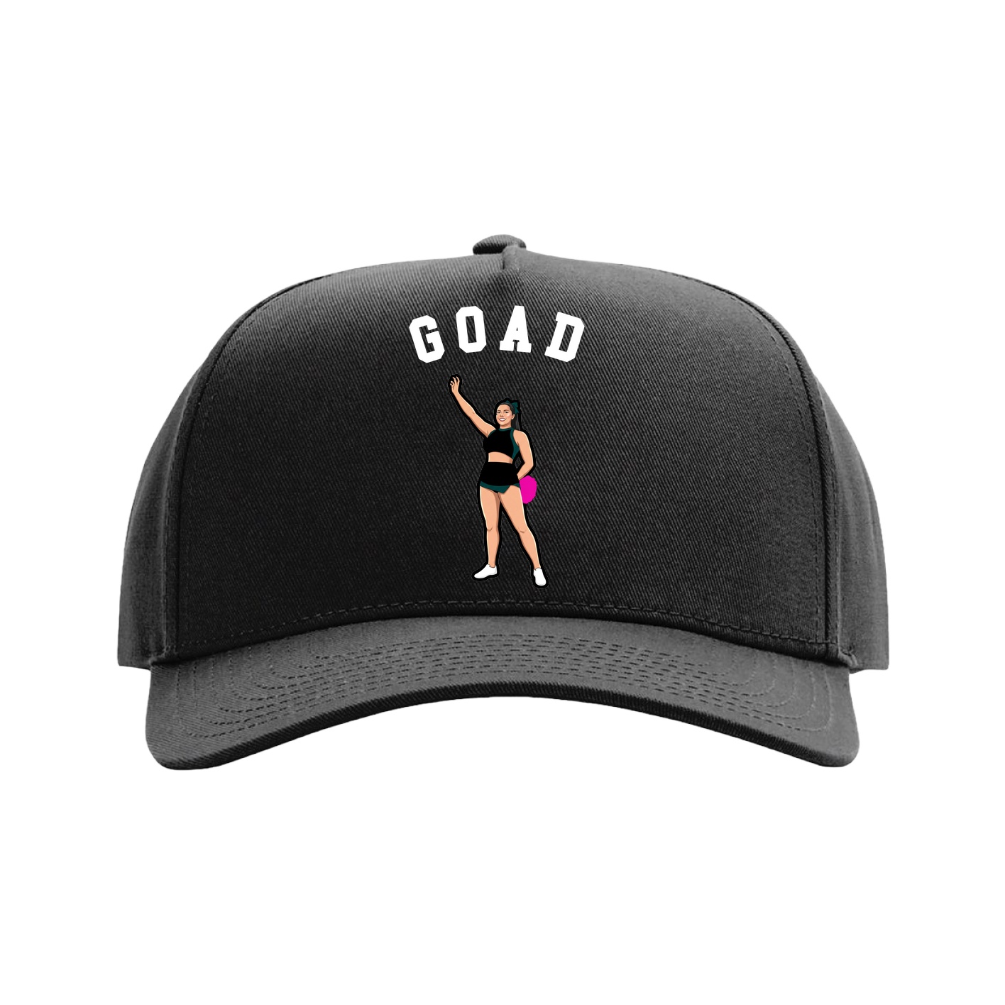Full Fabric Five-Panel Champ Cap — Shirsey Arch in Black