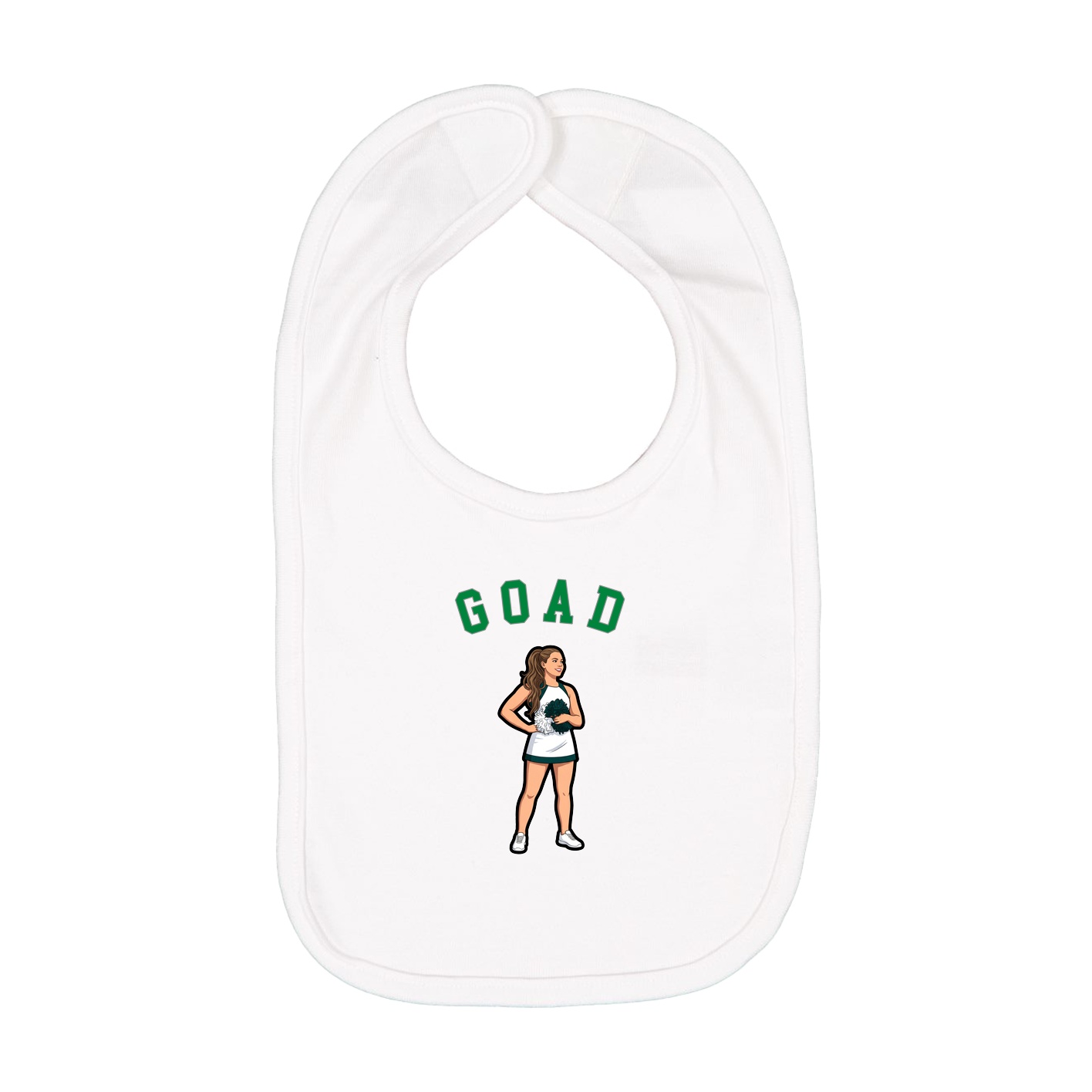 Infant Bib — Shirsey Arch in White