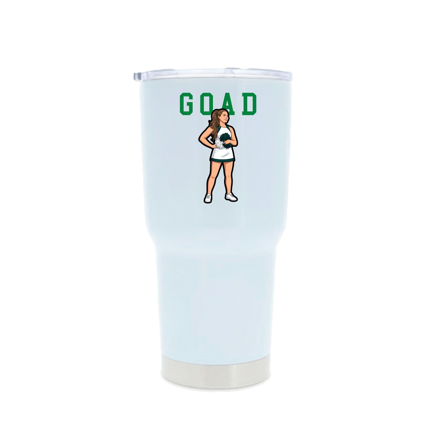 30oz Stainless Steel Tumbler — Shirsey in White