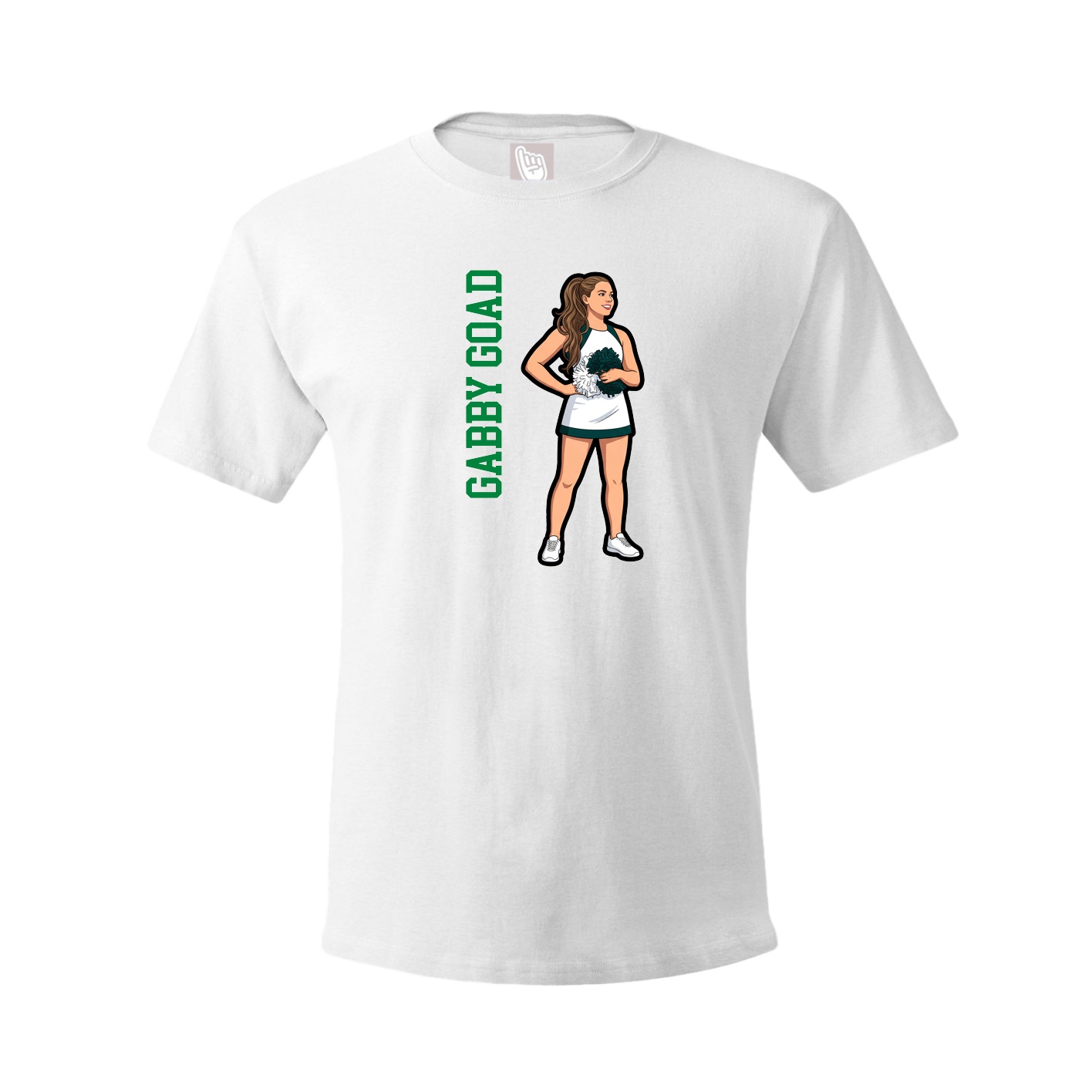 Tee — Name Vertical in White