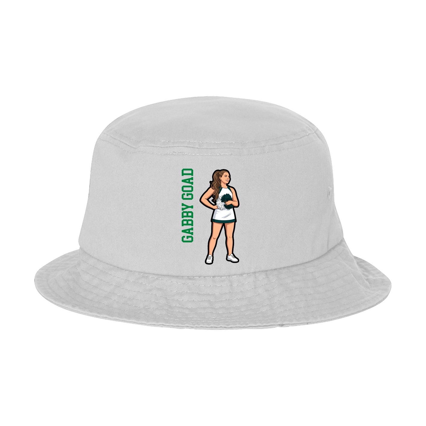 Bucket Cap — Name Vertical in White