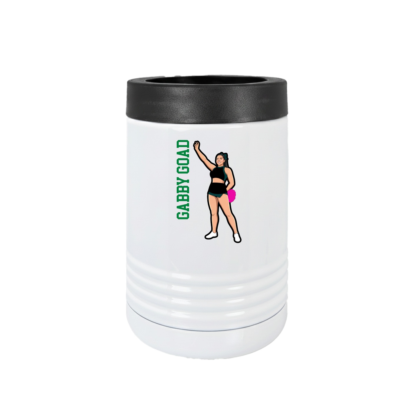 Beverage Holder — Name Vertical in White