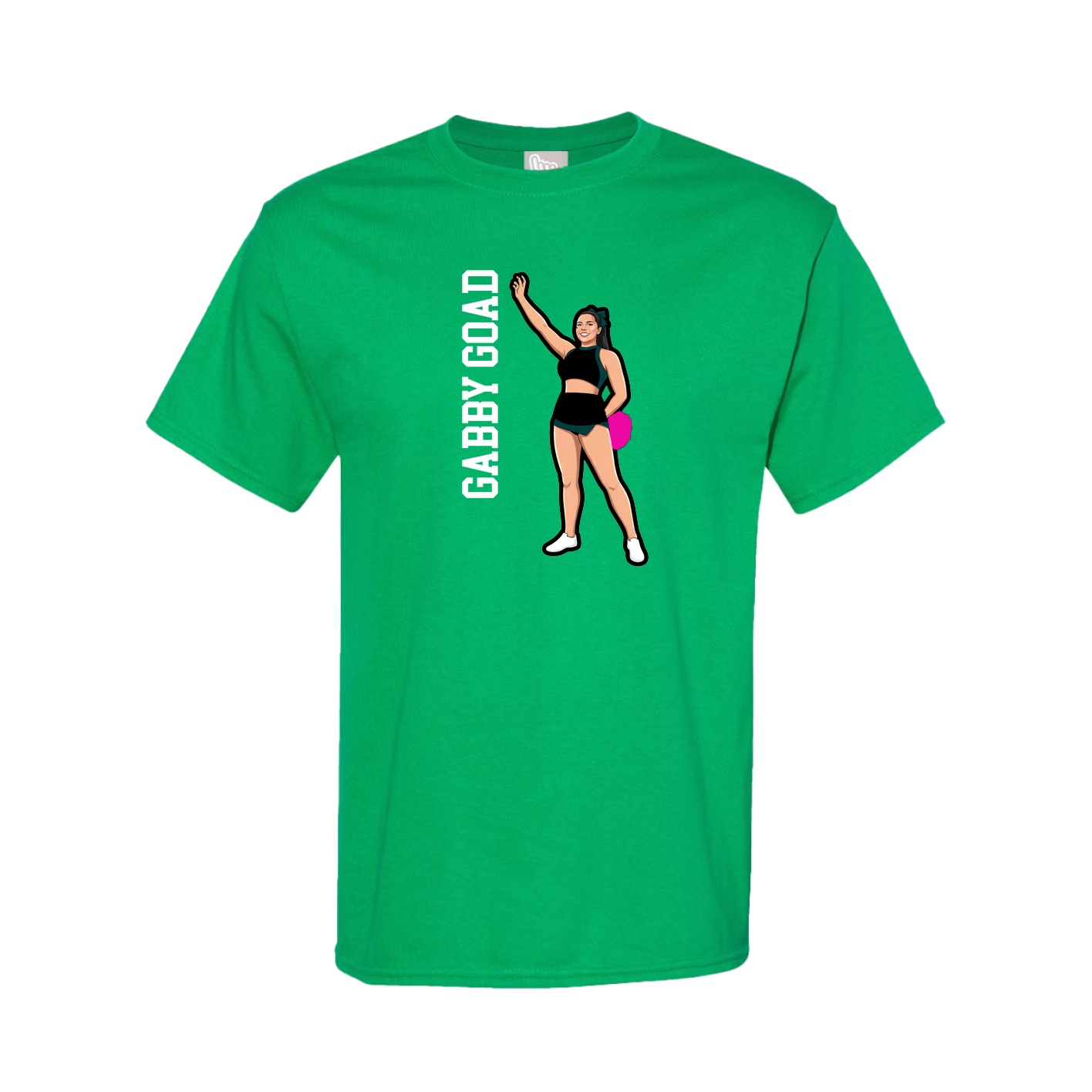 Tee — Name Vertical in Green