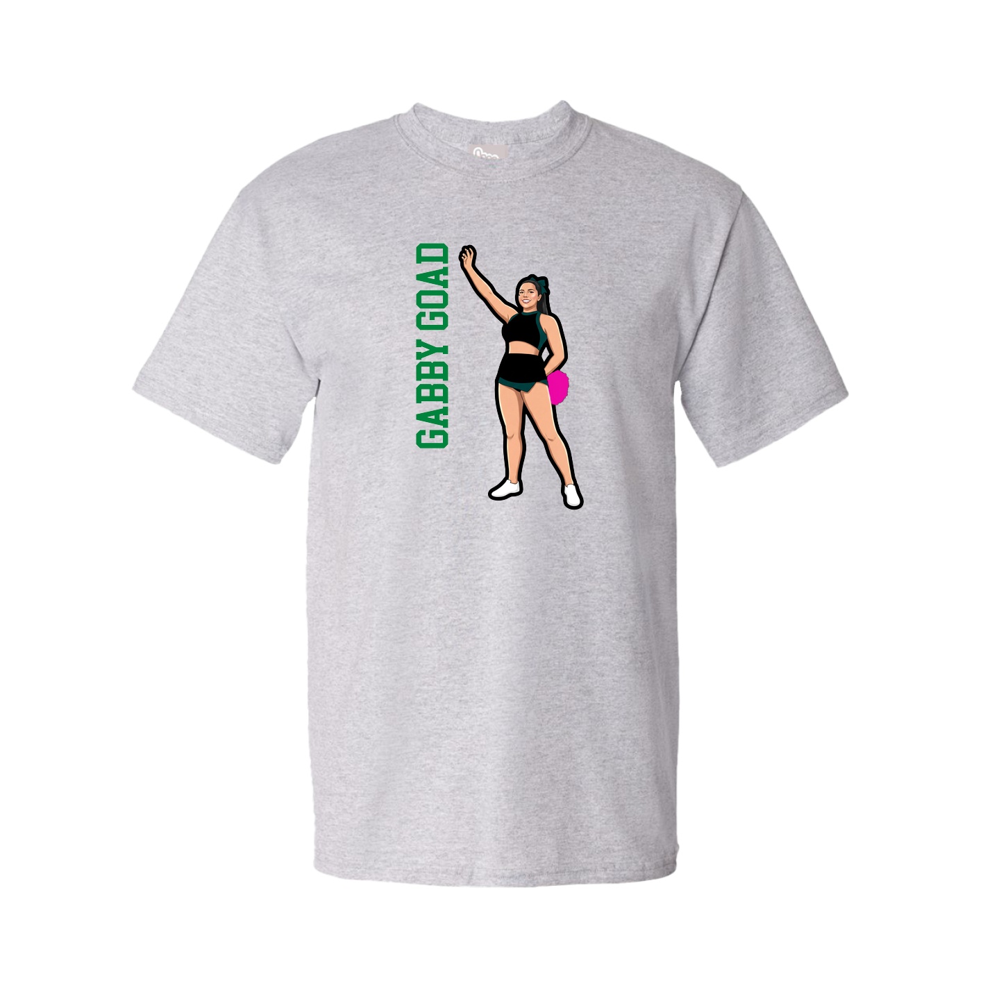 Youth Tee — Name Vertical in Grey