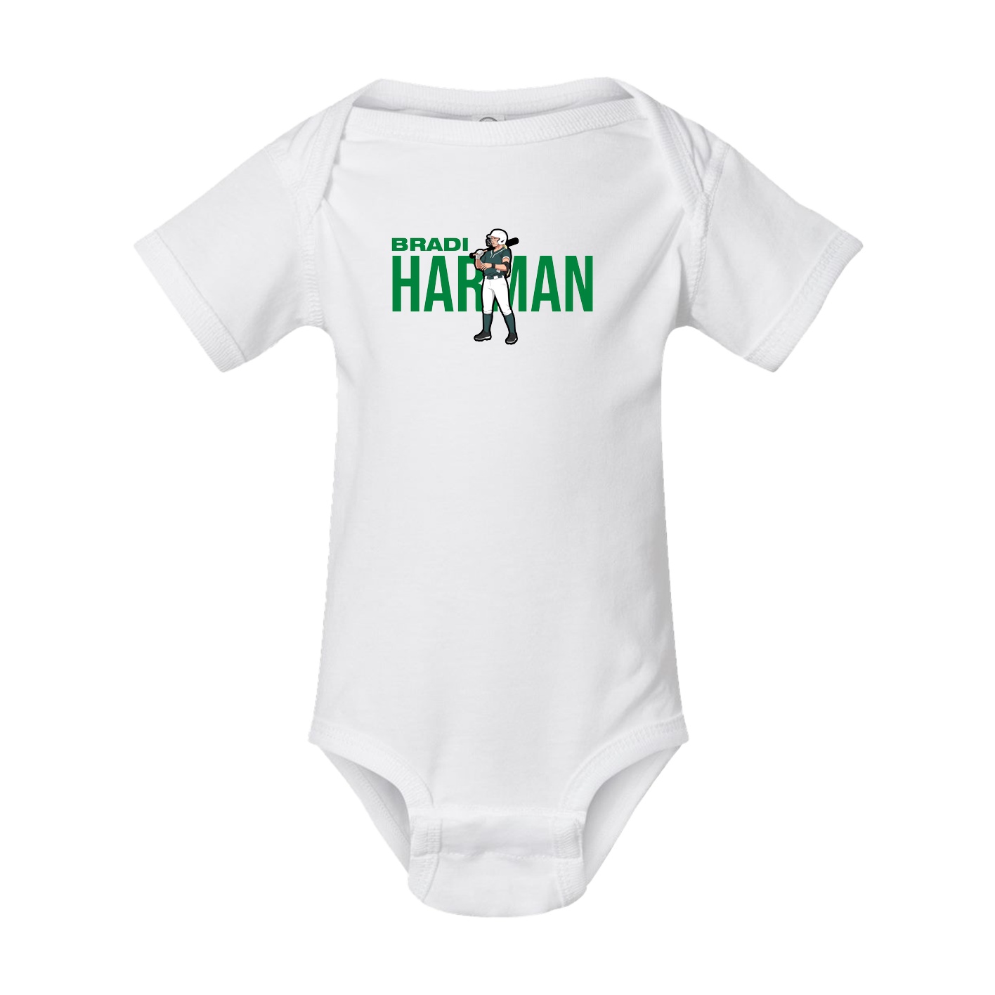 Baby Onesie — Player Name in White