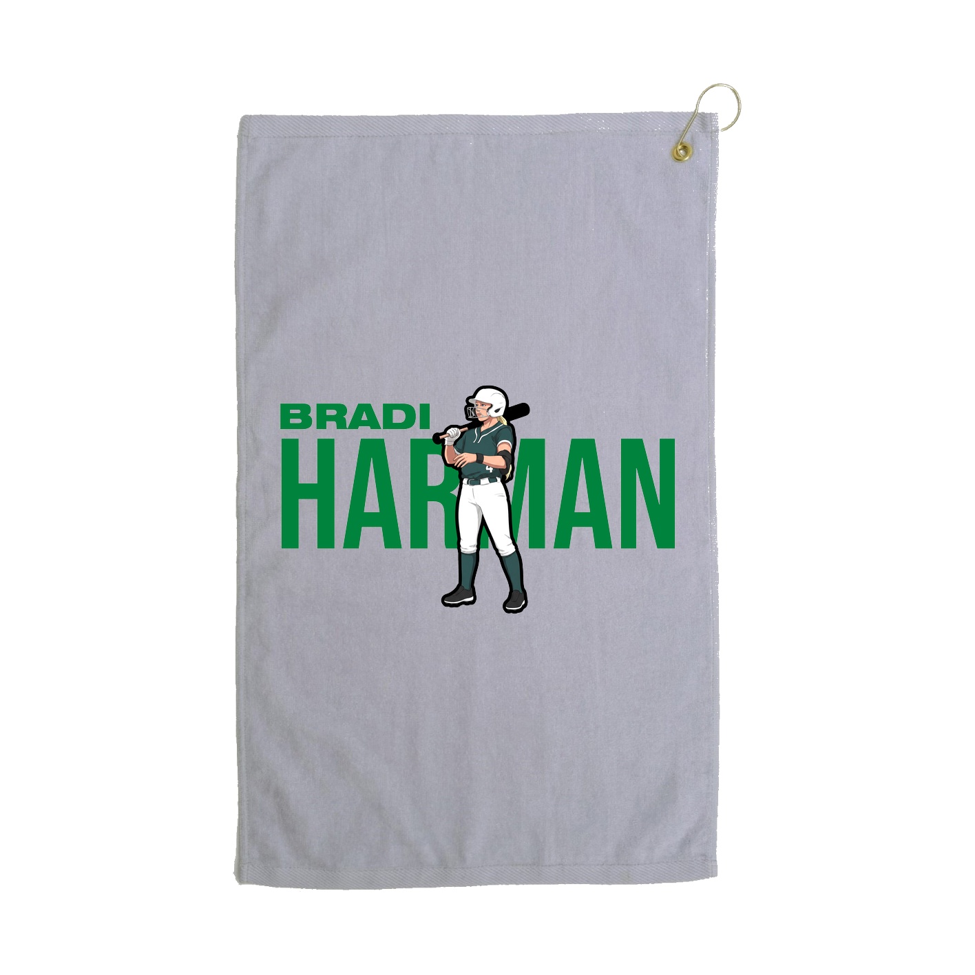 Golf Towel — Player Name in Grey