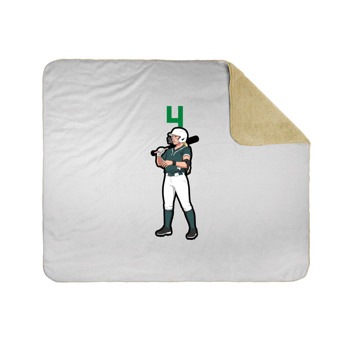 Throw Blanket — Number Top in White