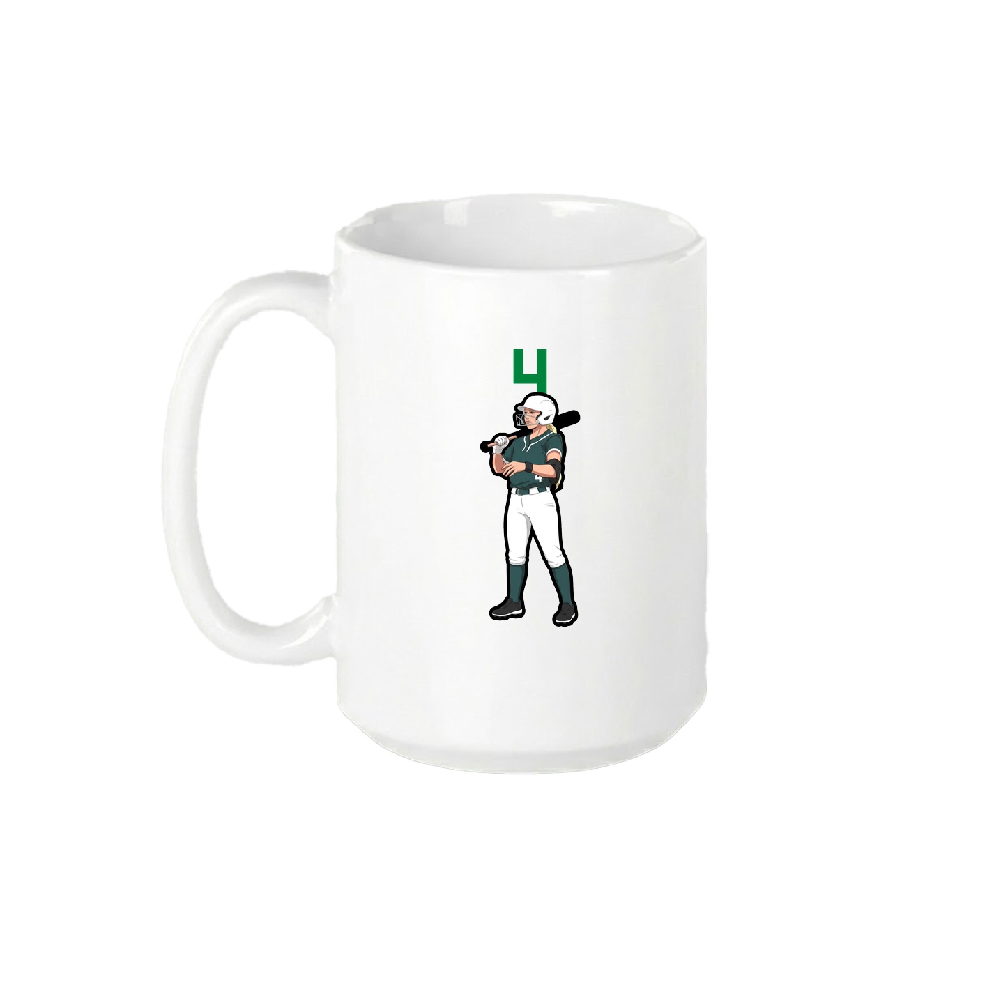 15oz Coffee Mug — Number Top in White