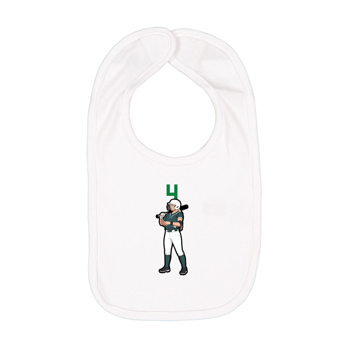 Infant Bib — Number Top in White