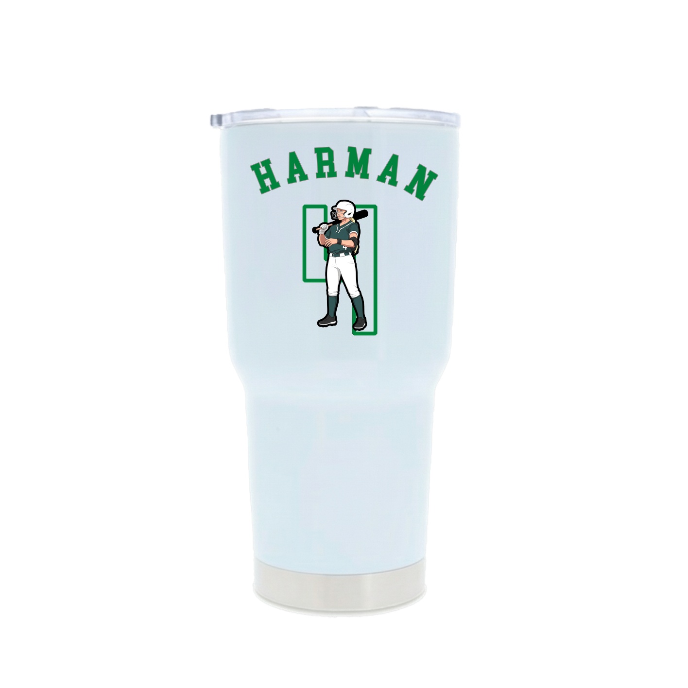 30oz Stainless Steel Tumbler — Shirsey Arch in White