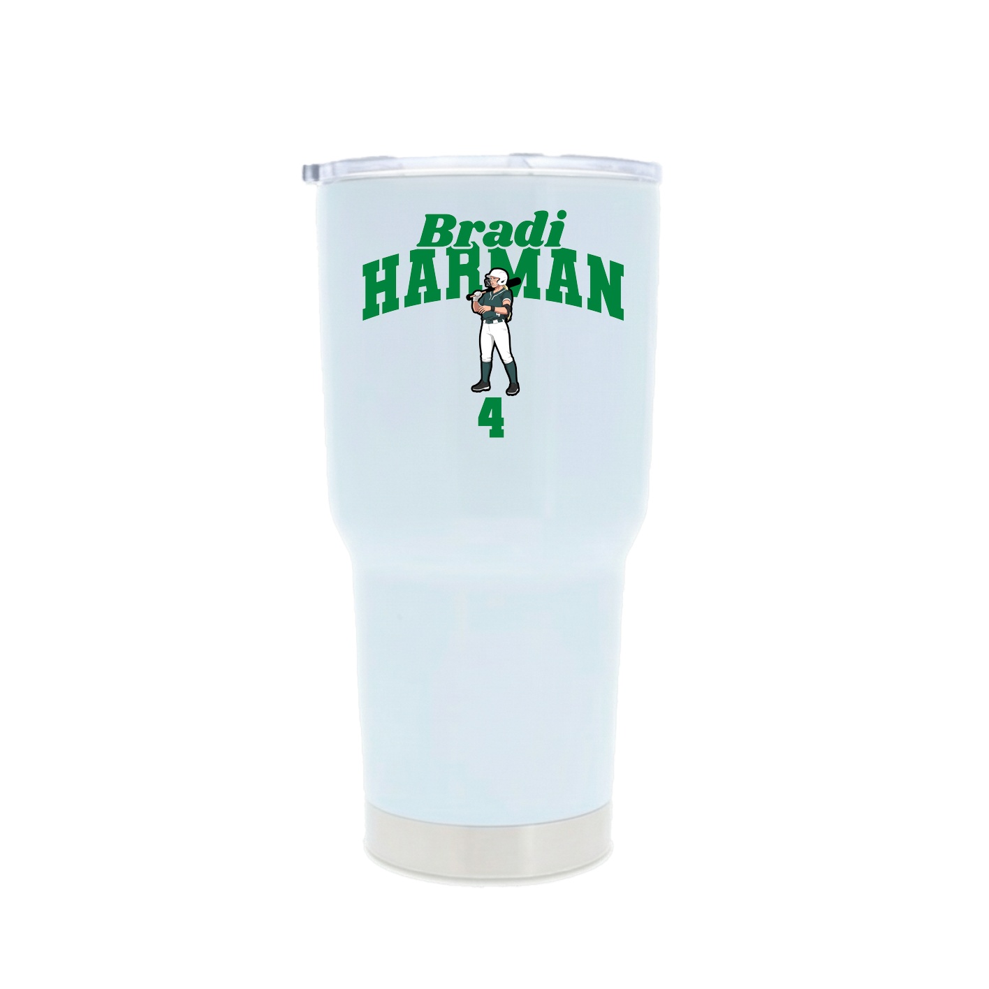 30oz Stainless Steel Tumbler — Signature Arch in White