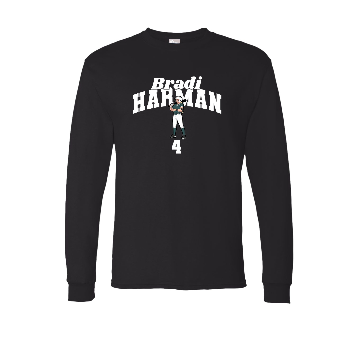 Long Sleeve Tee — Signature Arch in Black