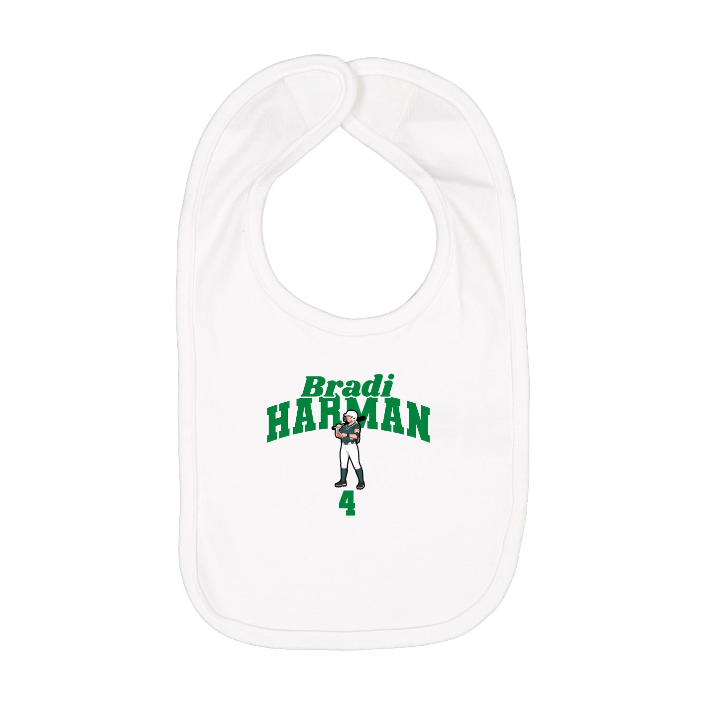 Infant Bib — Signature Arch in White