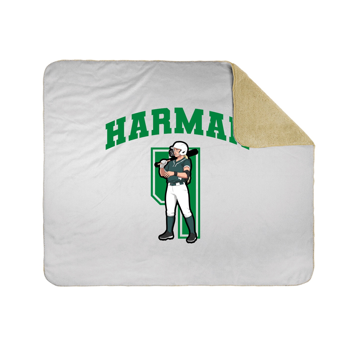 Throw Blanket — Number in White