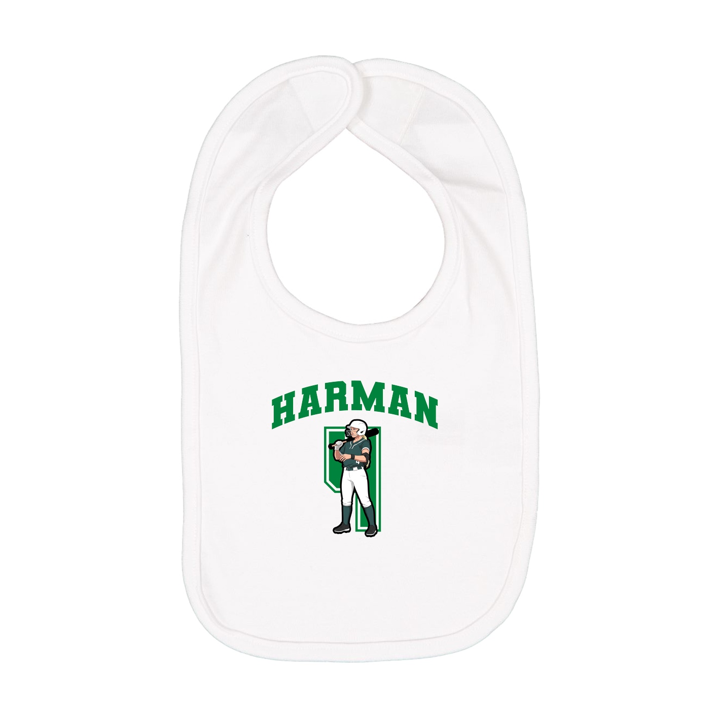 Infant Bib — Number in White