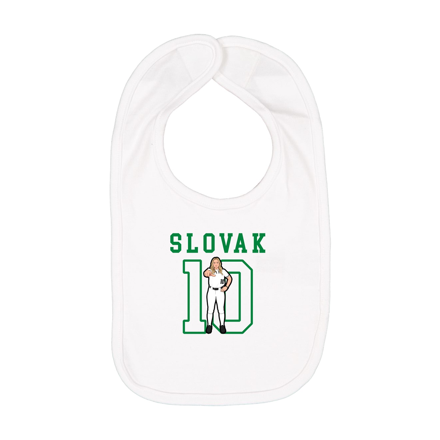 Infant Bib — Shirsey in White