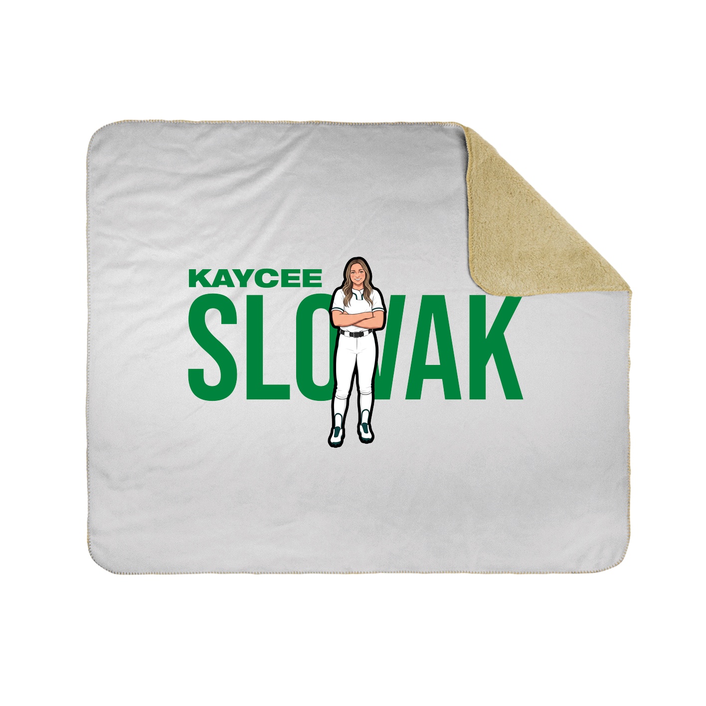 Throw Blanket — Player Name in White