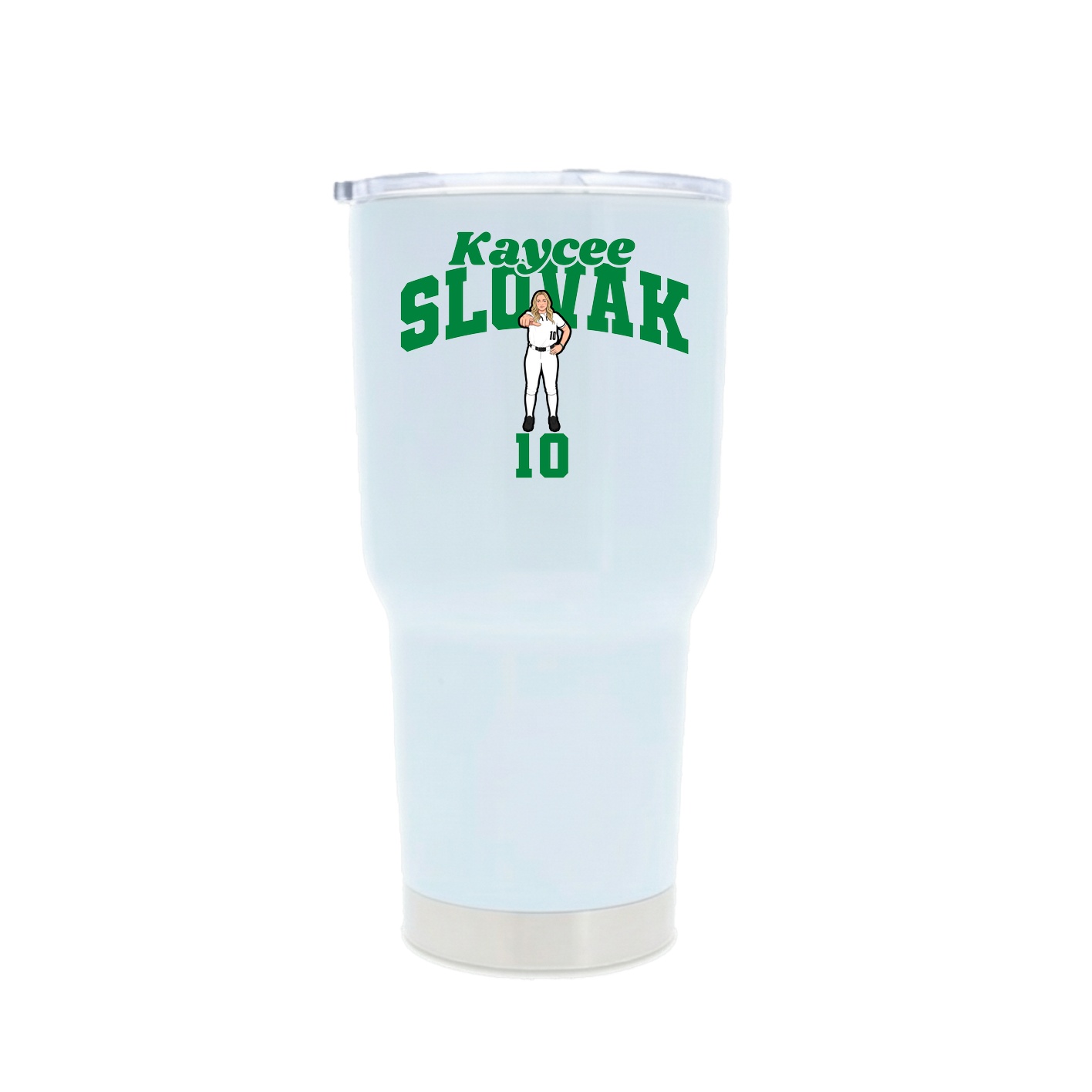 30oz Stainless Steel Tumbler — Signature Arch in White