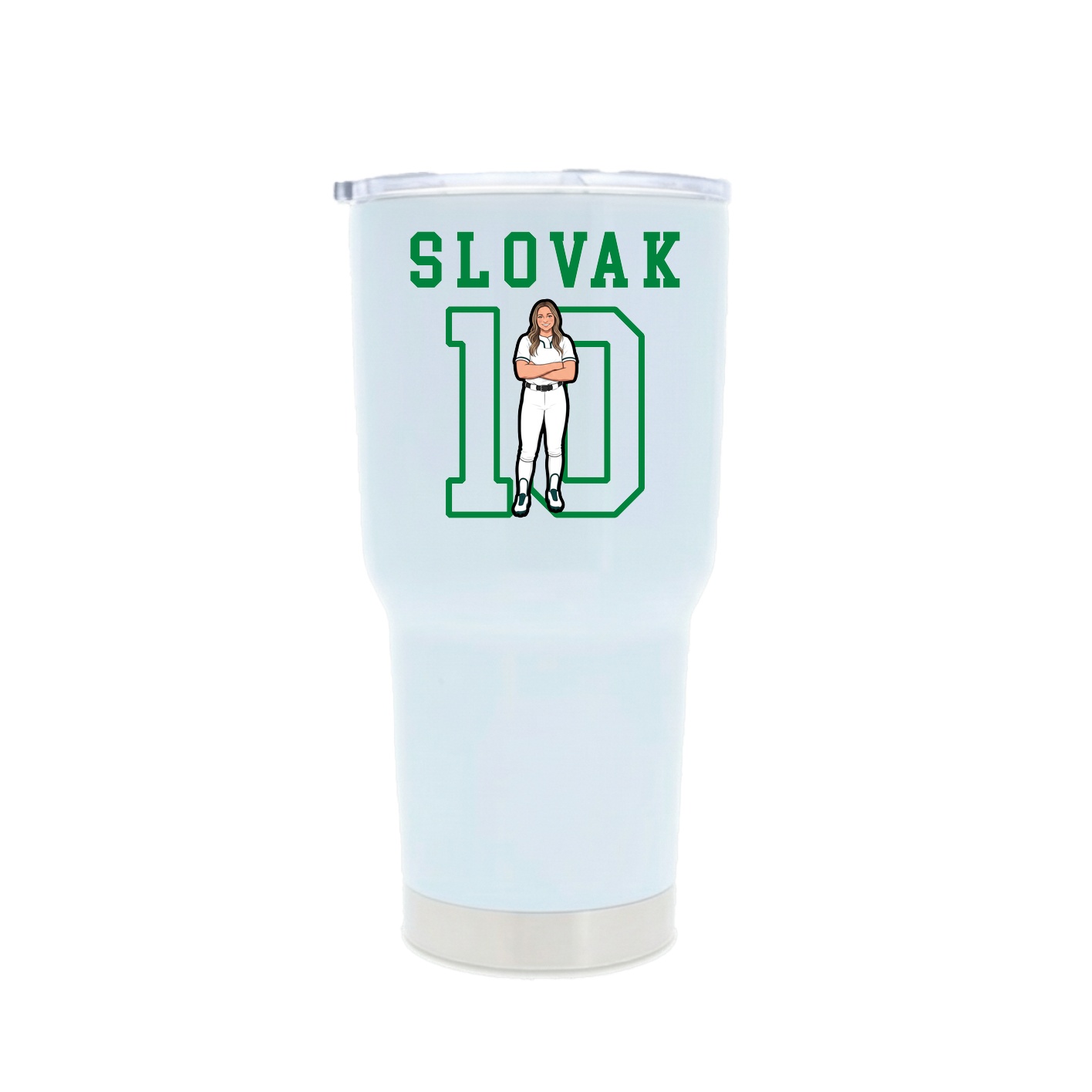 30oz Stainless Steel Tumbler — Shirsey in White