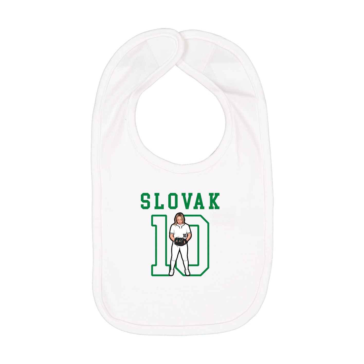 Infant Bib — Shirsey in White