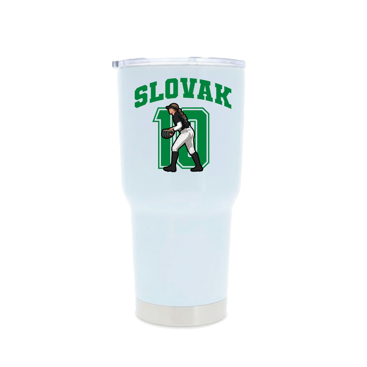 30oz Stainless Steel Tumbler — Number in White
