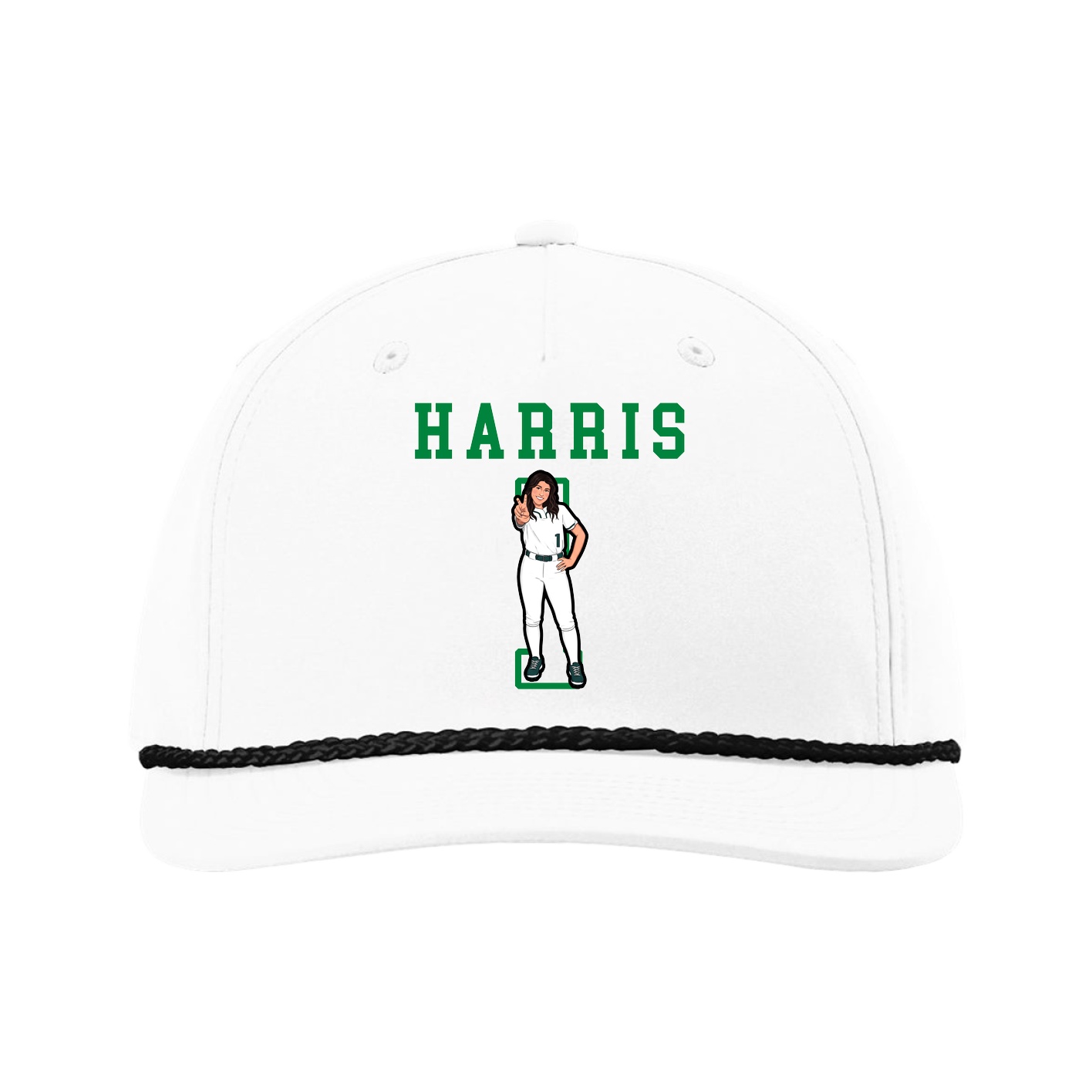 Five-Panel Classic Rope Cap — Shirsey in White