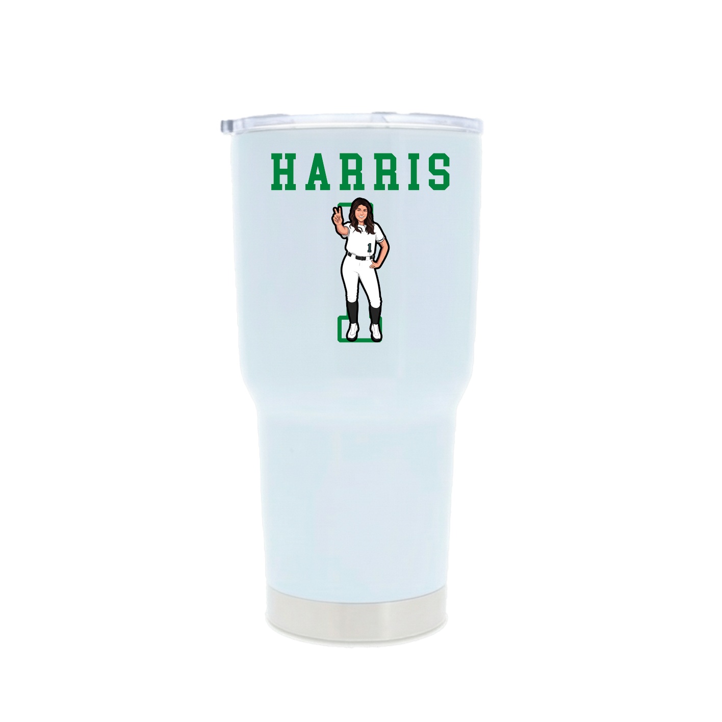 30oz Stainless Steel Tumbler — Shirsey in White