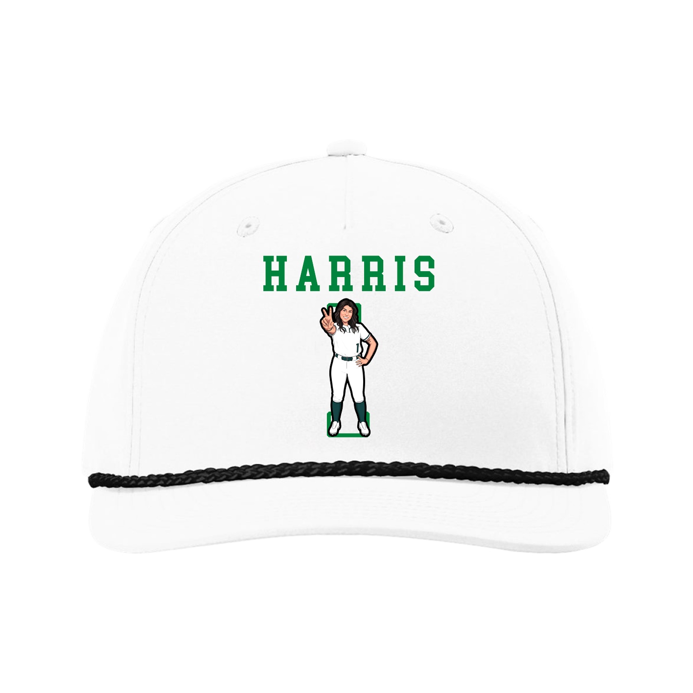 Five-Panel Classic Rope Cap — Shirsey in White