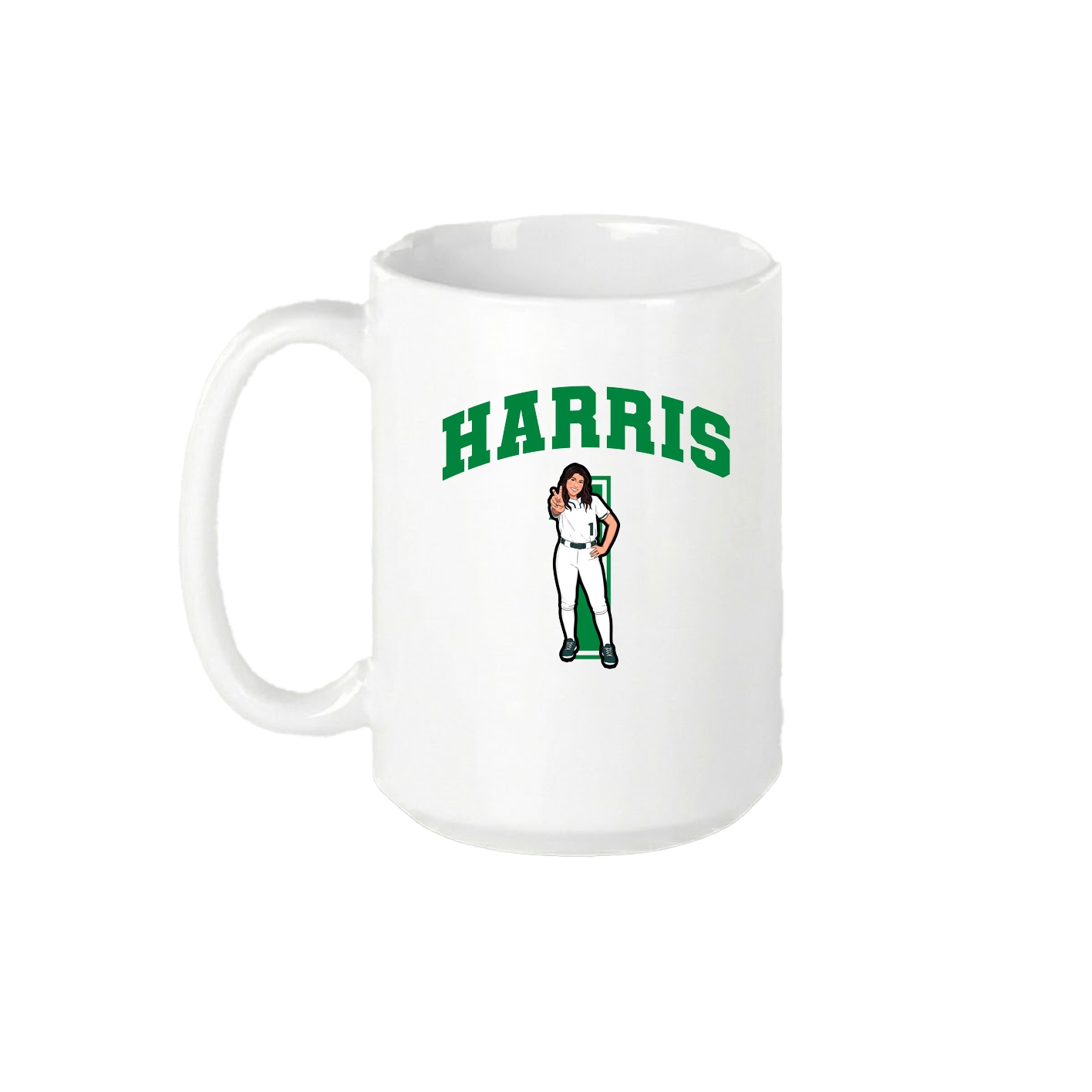 15oz Coffee Mug — Number in White