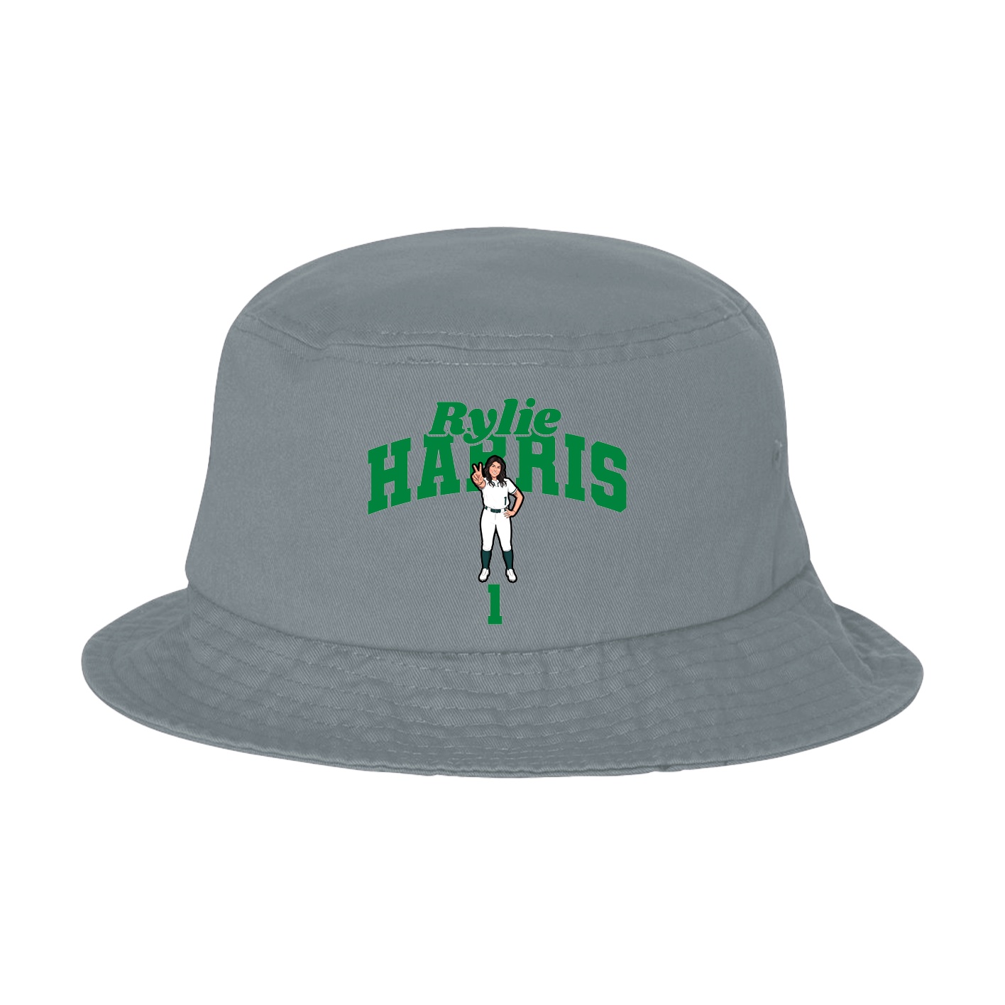 Bucket Cap — Signature Arch in Grey