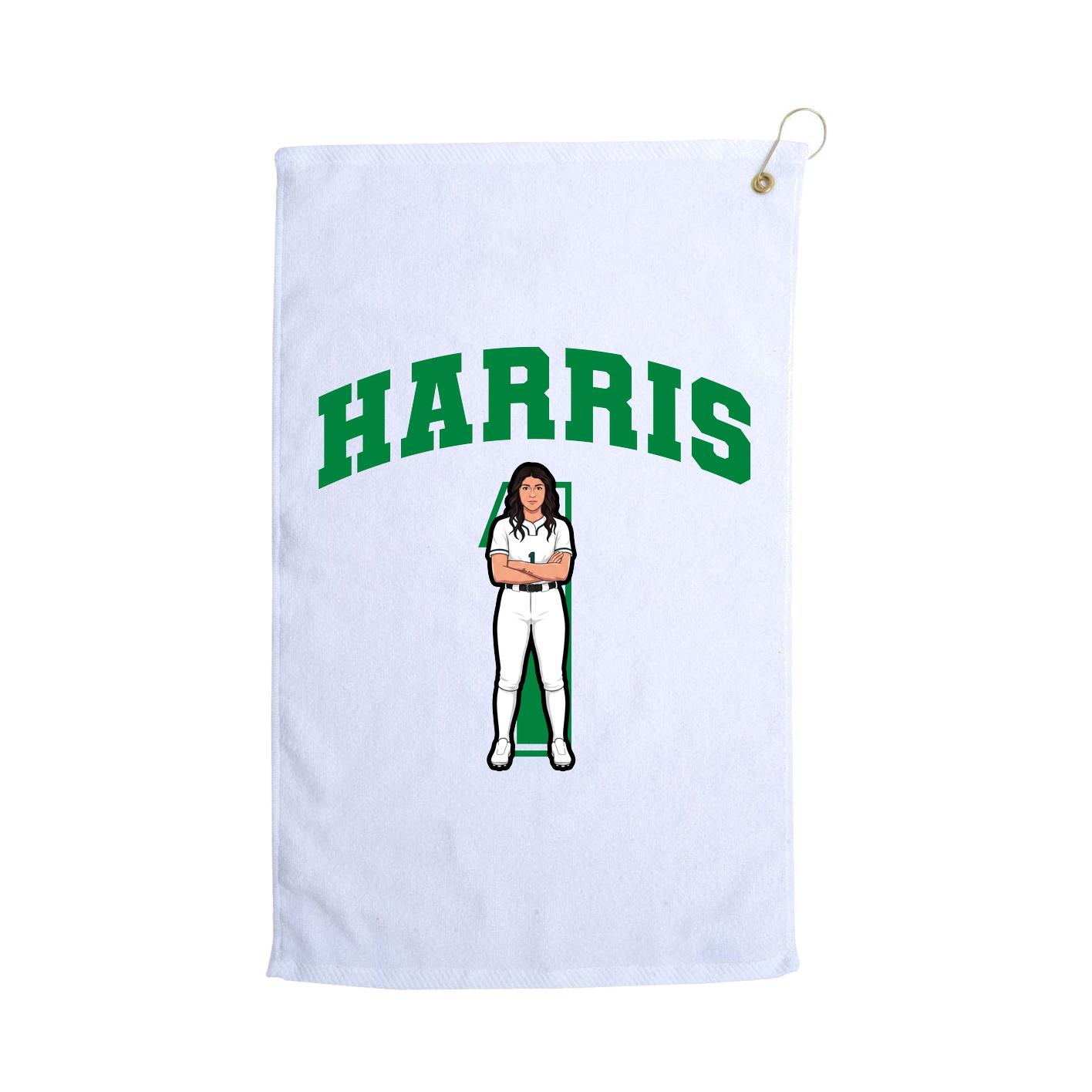 Golf Towel — Number in White